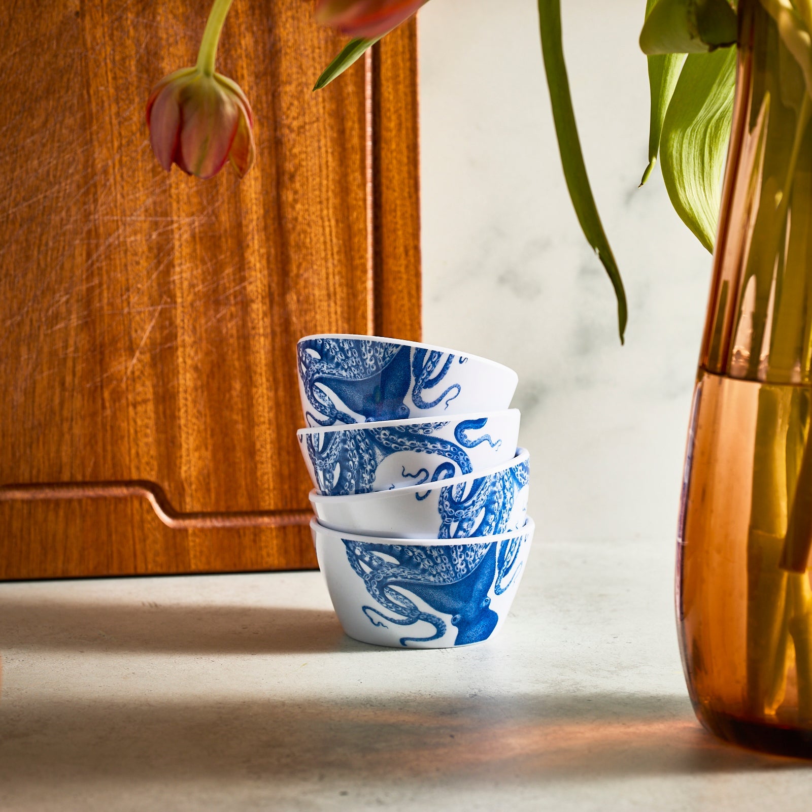 Lucy Melamine Snack Bowls, Set of 4