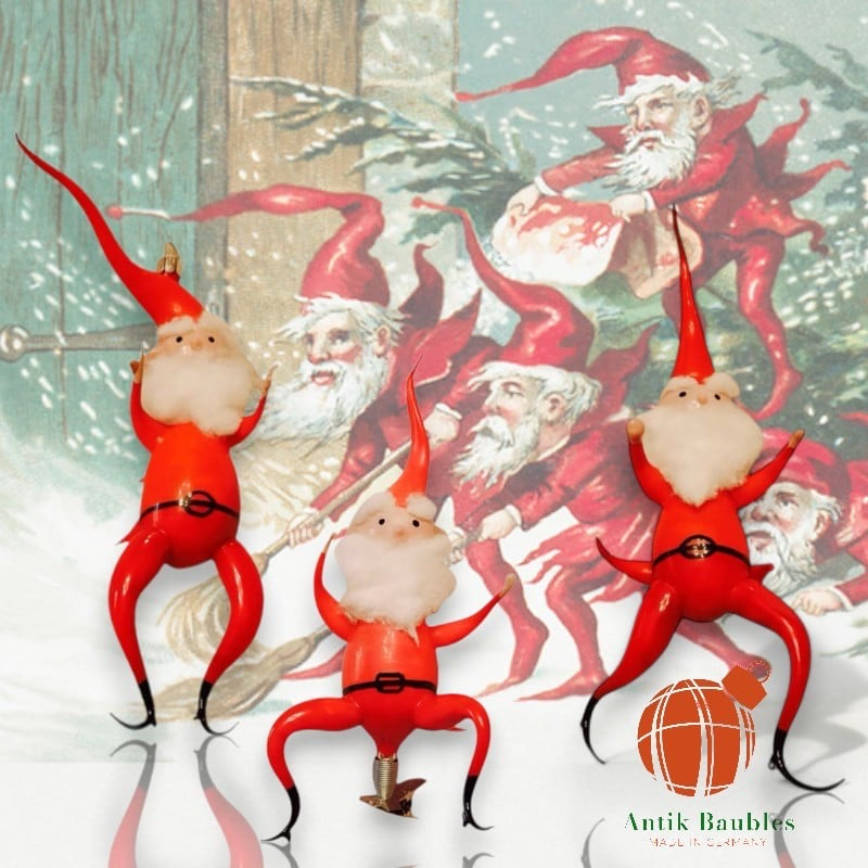 Free Blown Elf “Jingle” 7 in - Antik Baubles Christmas Ornament