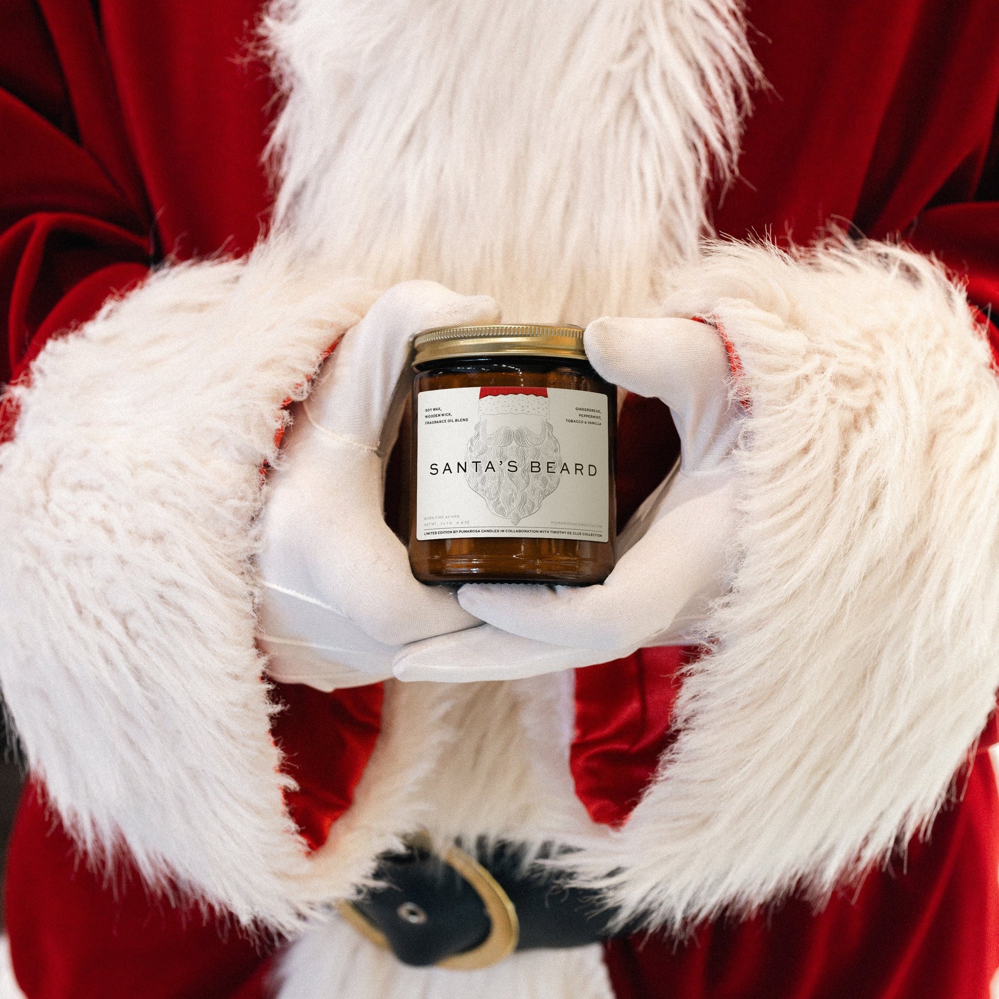 “Santa’s Beard” limited edition, scented candle by Pumarosa