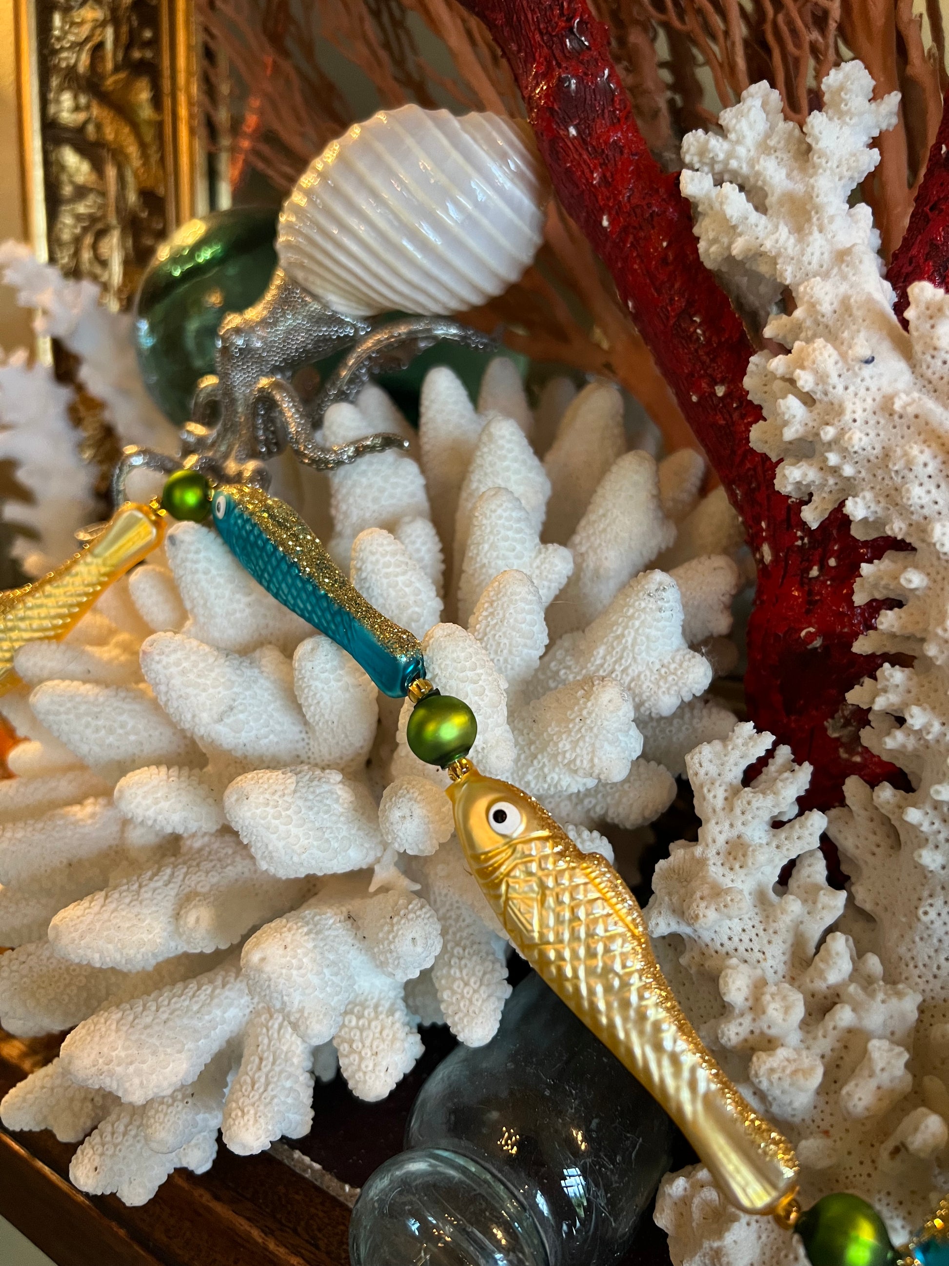 School of Fish Glass Bead Garland  | 6 feet - Timothy De Clue Exclusive Christmas