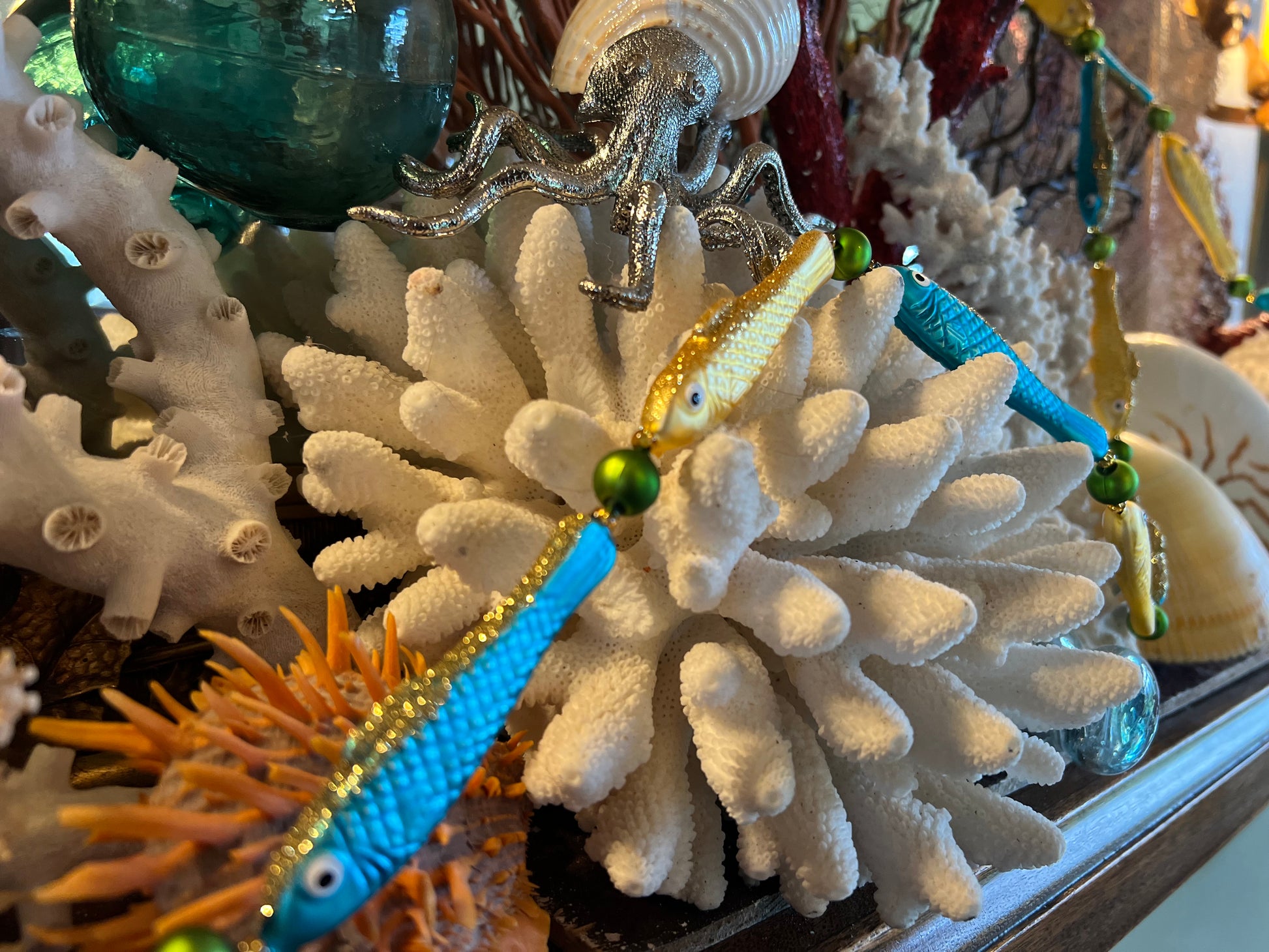 School of Fish Glass Bead Garland  | 6 feet - Timothy De Clue Exclusive Christmas