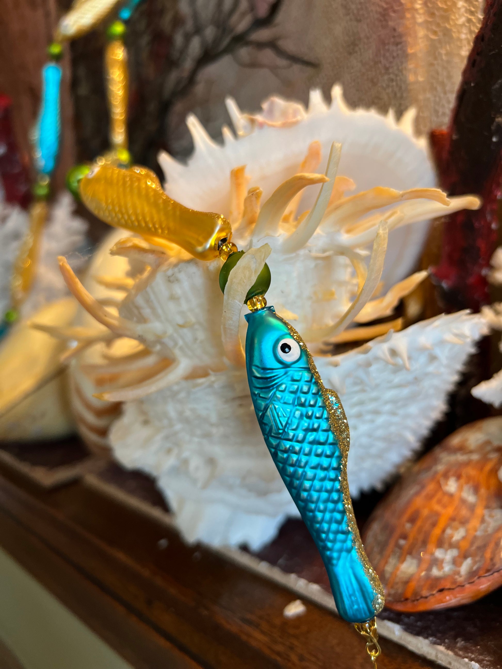 School of Fish Glass Bead Garland  | 6 feet - Timothy De Clue Exclusive Christmas