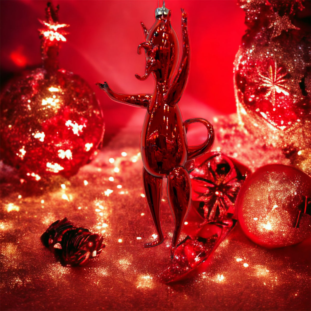 Free Blown “KRAMPUS”  5.5 in - Antik Baubles Christmas Ornament
