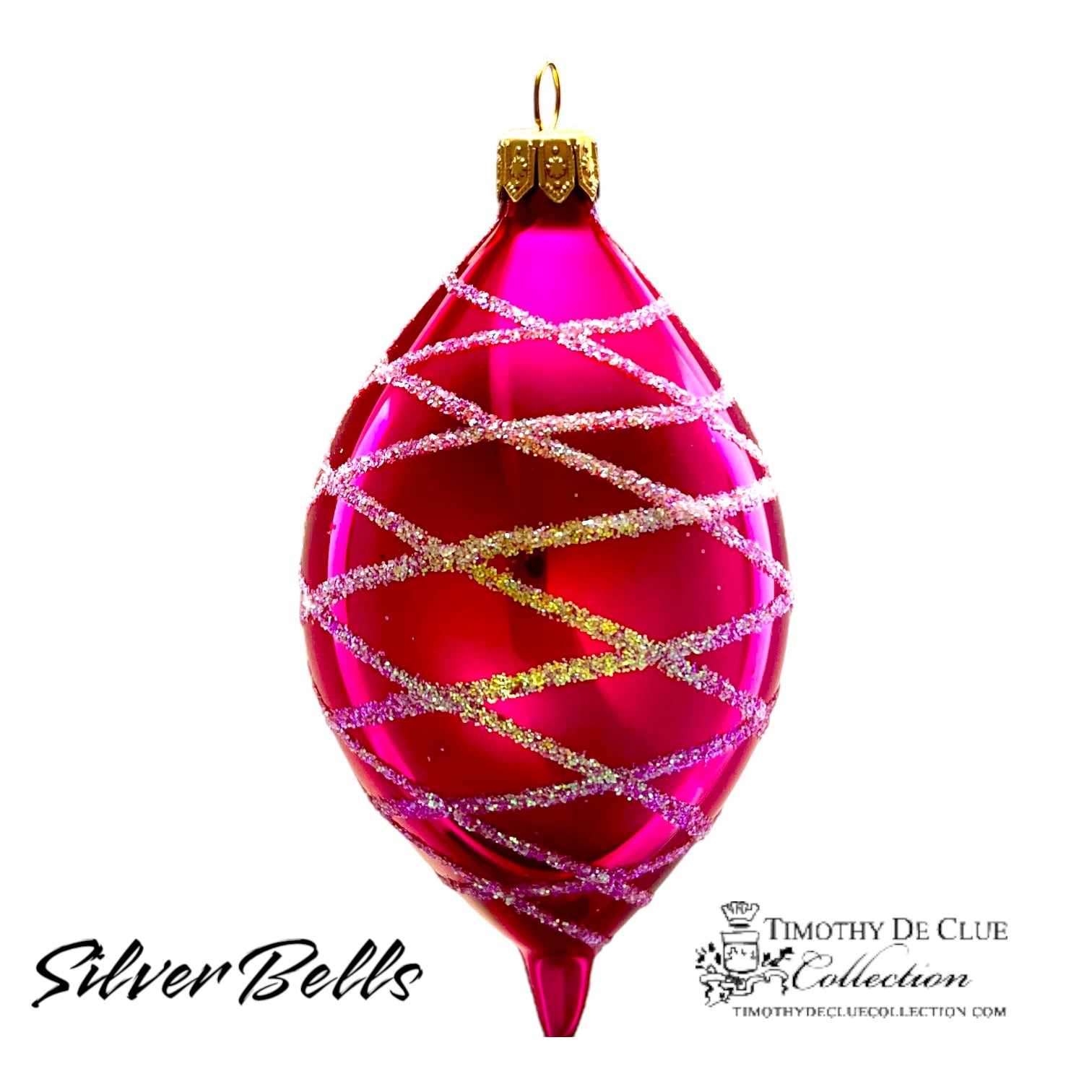 Silver Bells 🎶 - Hand Blown Glass Christmas Ornament | Made in Poland
