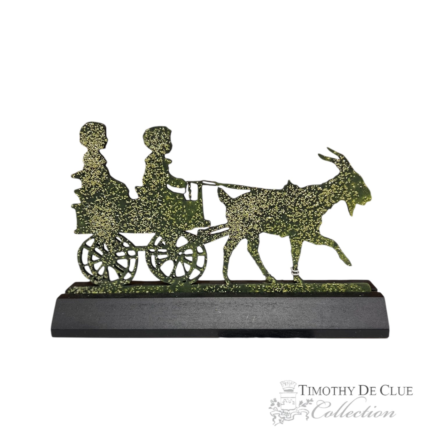 Goat Cart Right Glitter Silhouette - Timothy De Clue Exclusive Easter Decor