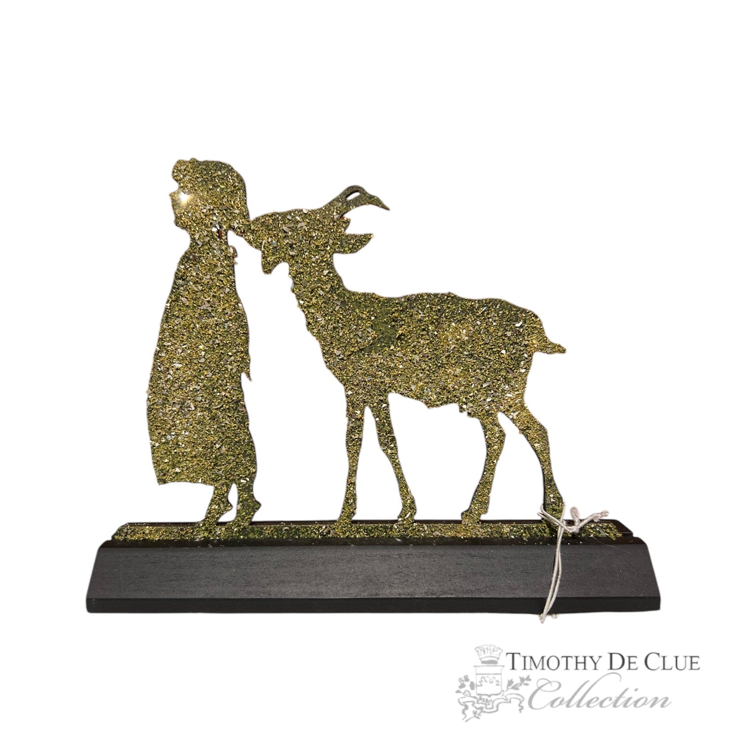 Goat Pulling Pigtails Glitter Silhouette - Timothy De Clue Exclusive Easter Decor