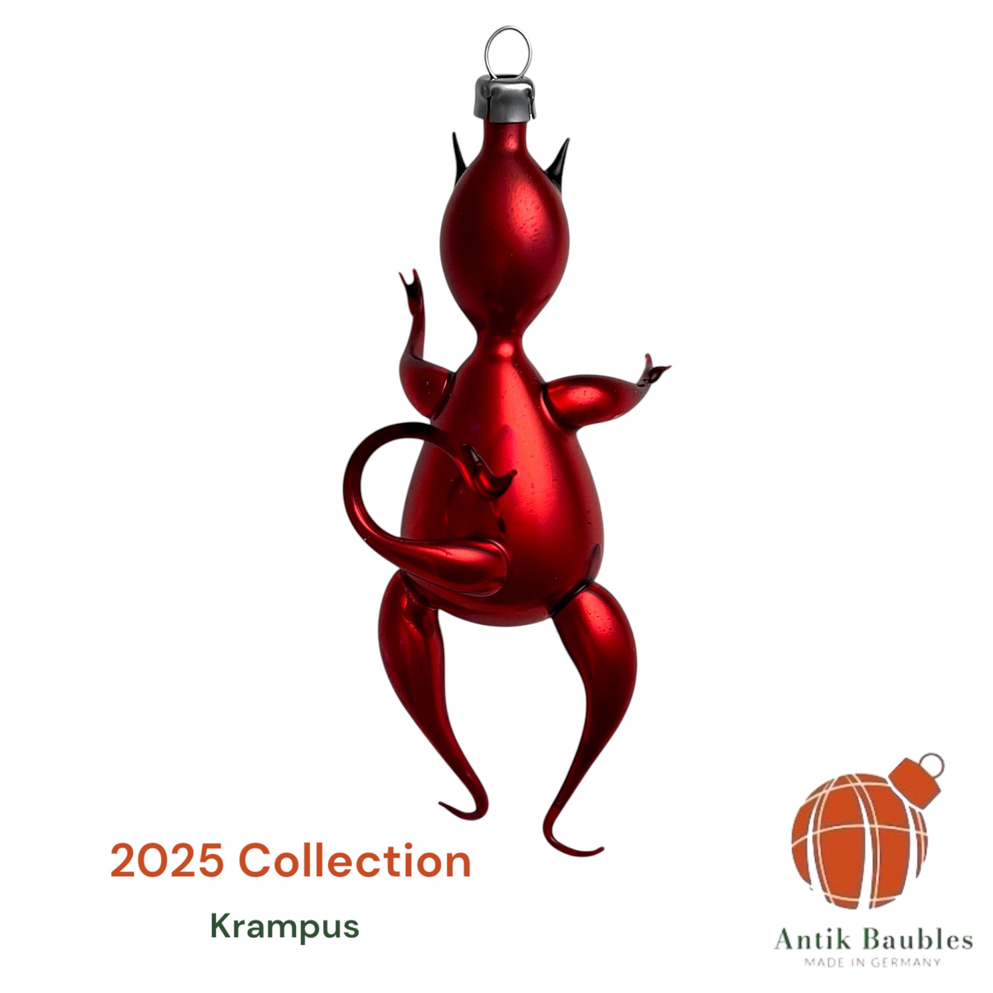 Free Blown “KRAMPUS”  5.5 in - Antik Baubles Christmas Ornament