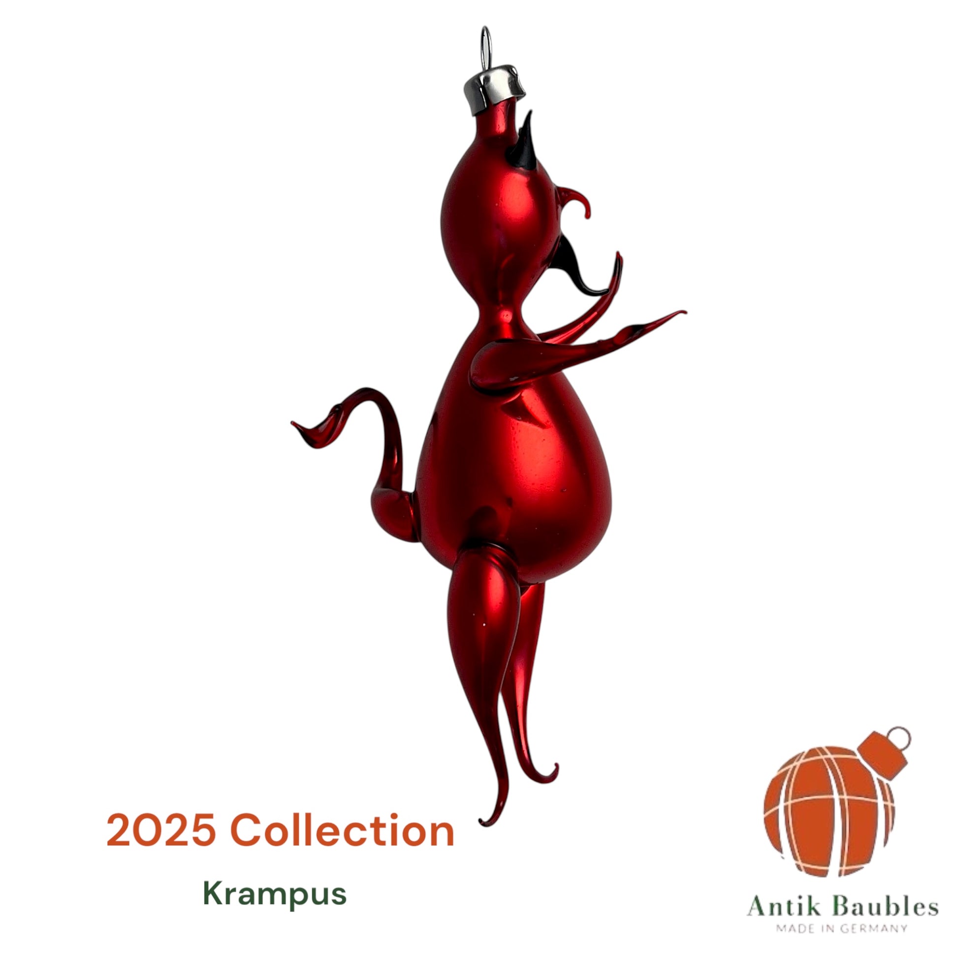 Free Blown “KRAMPUS”  5.5 in - Antik Baubles Christmas Ornament