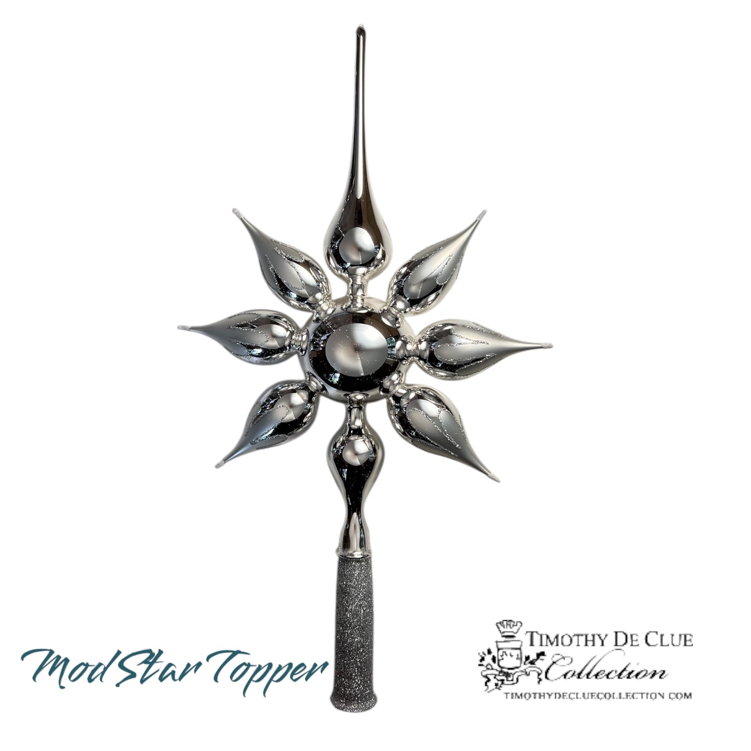 Mod Star Topper Silver - Christmas Tree Topper