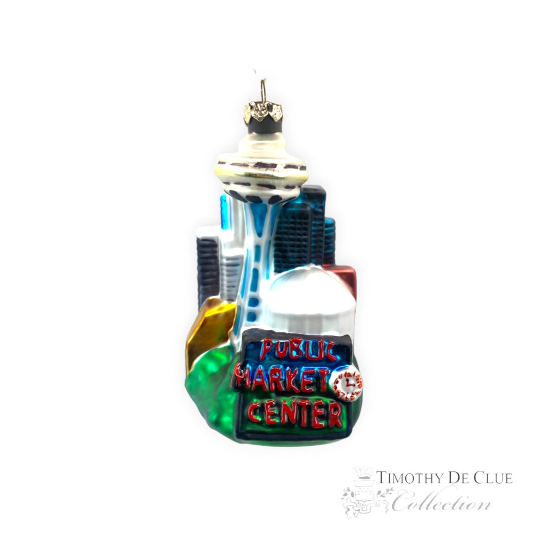 Seattle Skyline Christmas Ornament Timothy De Clue Collection