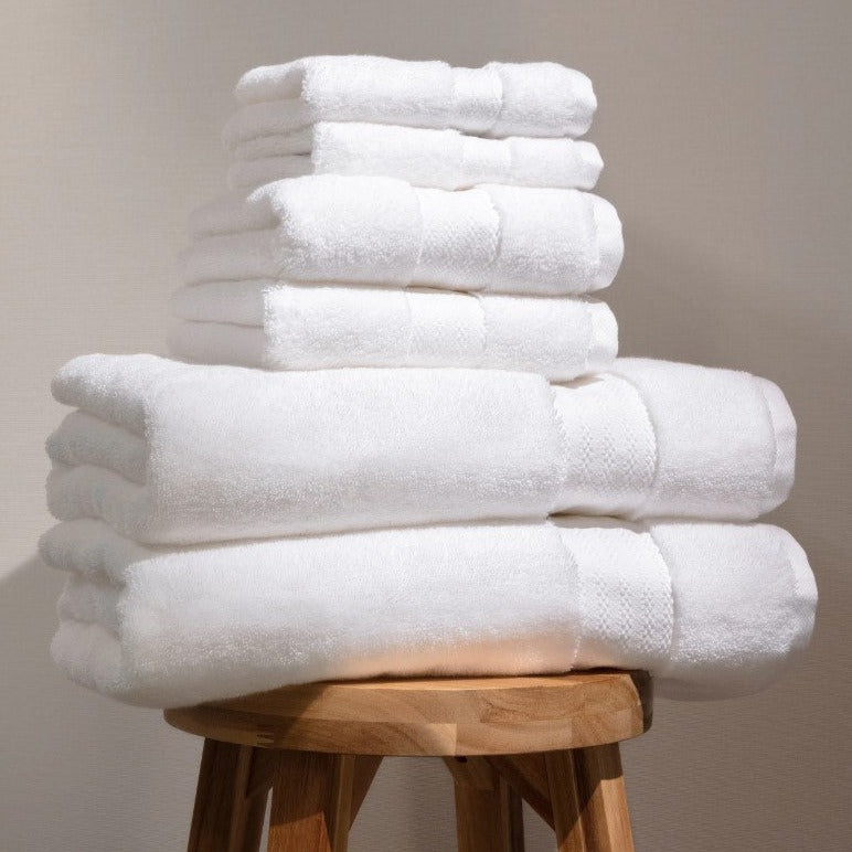 Classic White Organic Cotton Luxury Terry Towel by Timothy De Clue Collection  