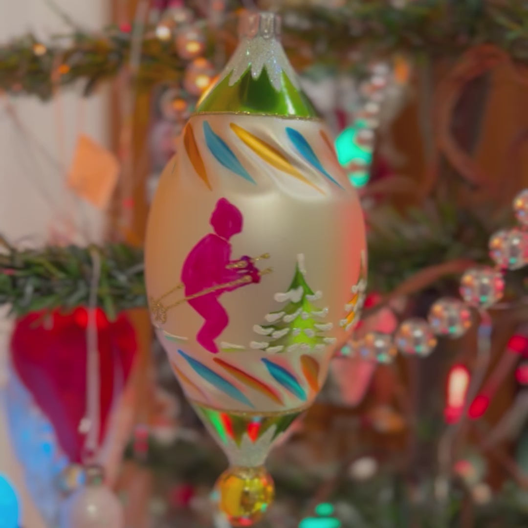 Winter Joy 4.25 in Tear Drop- Antik Baubles Exclusive Christmas Ornament