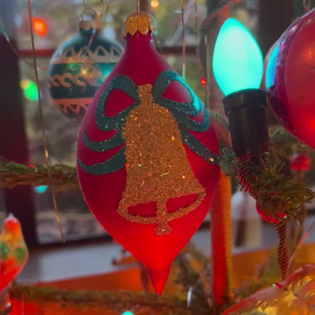 Silver Bells 🎶 - Hand Blown Glass Christmas Ornament | Made in Poland