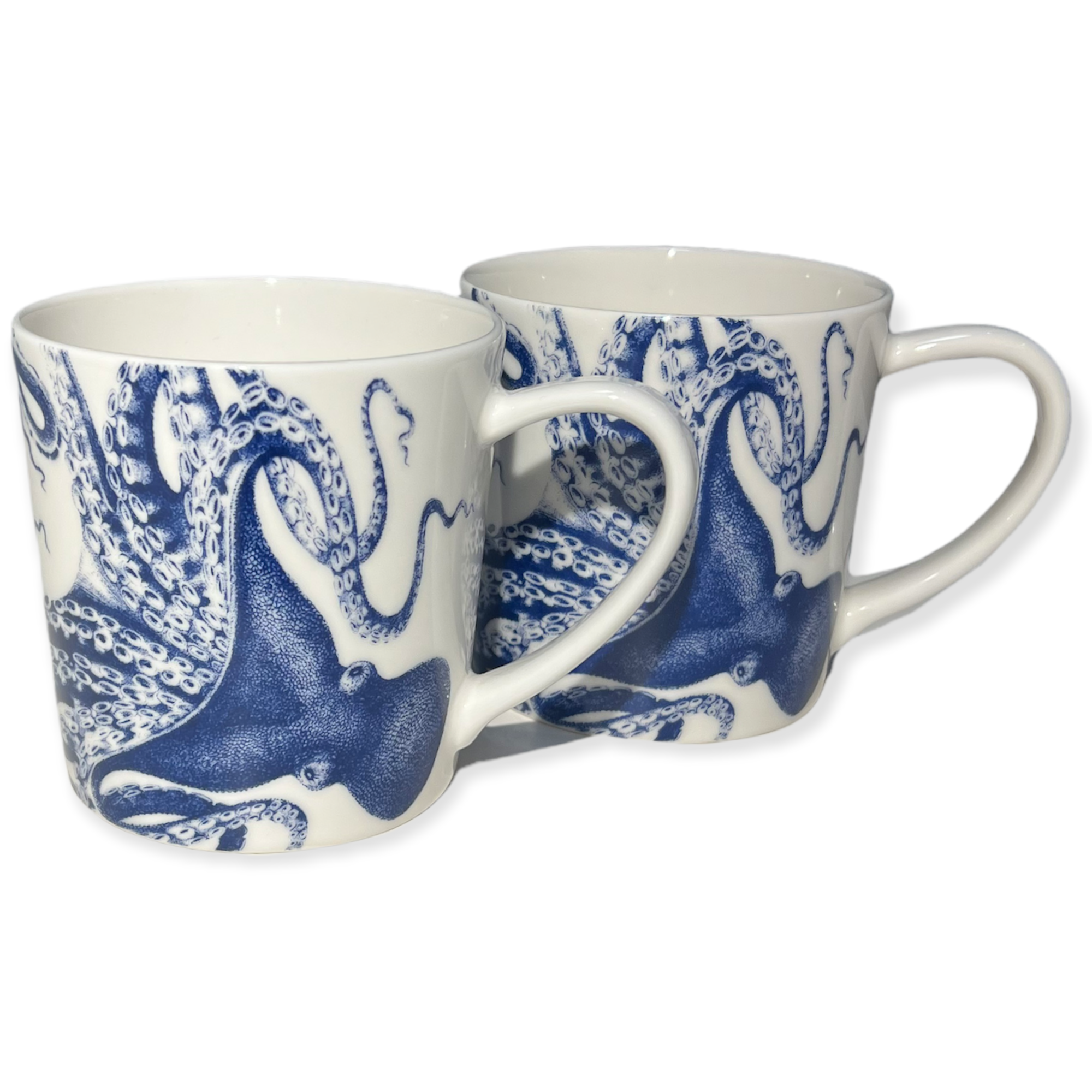 Blue Lucy Octopus Kraken Caskata Mug Set of 2 (pair) Timothy De Clue Collection 