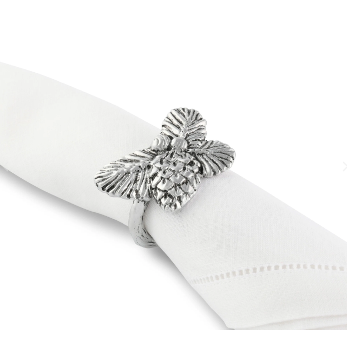Pine Cone Forest Pattern Napkin Rings Timothy De Clue Collection
