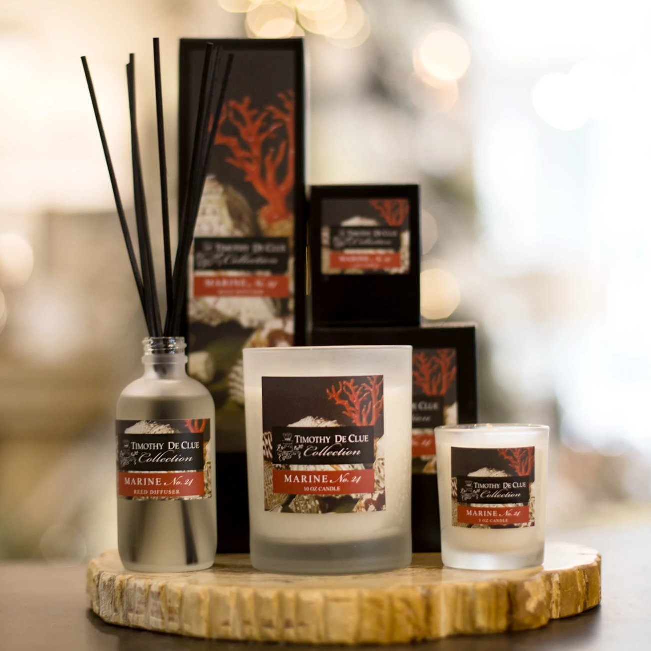 Marine 10oz Candle Exclusive Home Scent designed by Timothy De Clue Collection