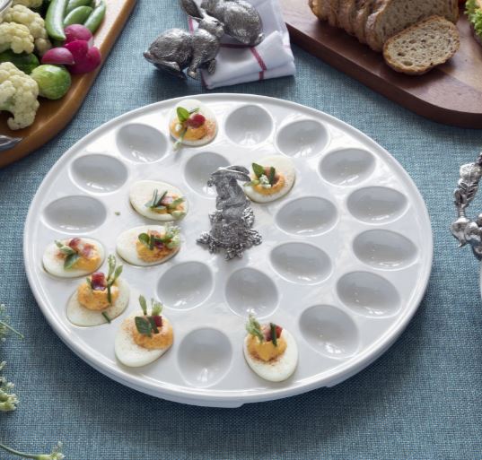 Deviled Eggs Carbonara perfect Spring appetizer- Serving Ideas