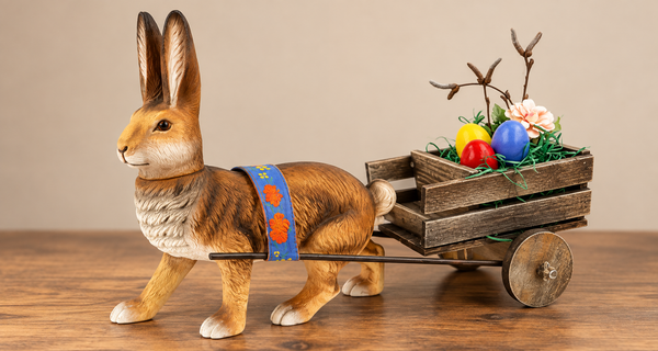 Paper mache hares & rabbits