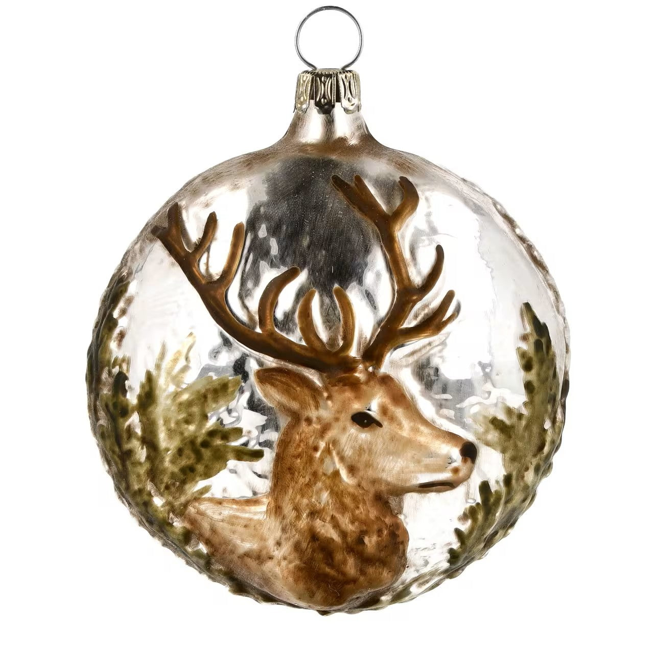 Stag Deer Vintage Style - German Glass Ornament Christmas Collection
