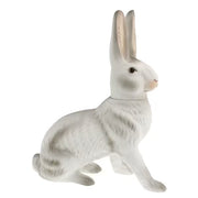 Sitting 7" Easter Hare White Vintage Inspired German Paper Mache