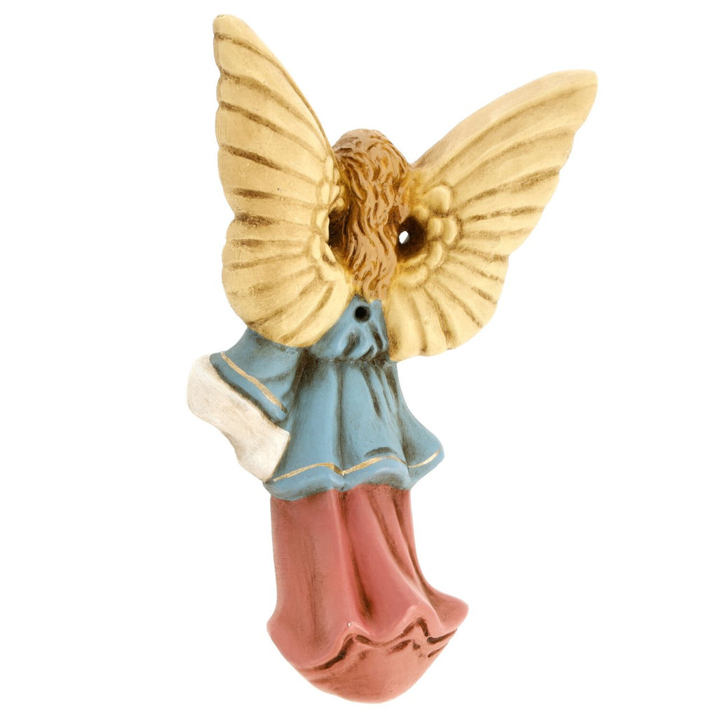 Angel figurine holding a 'Gloria in Excelsis Deo' banner, The Vintage Inspired Gloria Angel, measuring between 4.5 and 5.75 inches, embodies the sacred proclamation of "Glory to God in the highest," Marolin Made in Germany