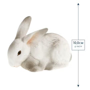 Cuddly Small Easter Hare White, vintage-inspired paper mache rabbit ornament, 10cm tall