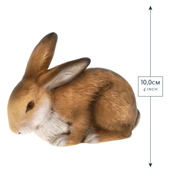 Cuddly Small Easter Hare Brown Vintage Inspired German Paper Mache