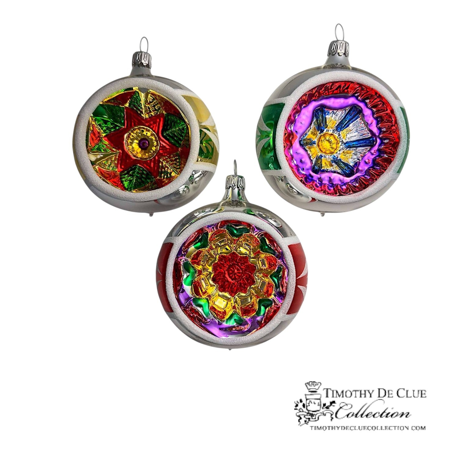 Holiday Traditions Reflector- Set of 3 -Christmas Ornament