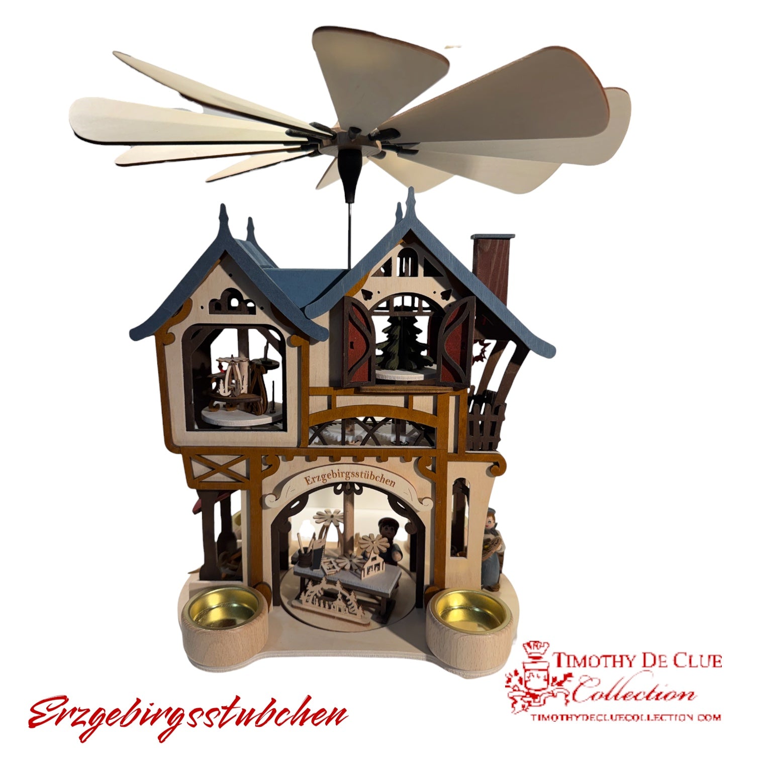 Erzgebirgsstubchen Factory Pyramiden Spinner -German Christmas Collection