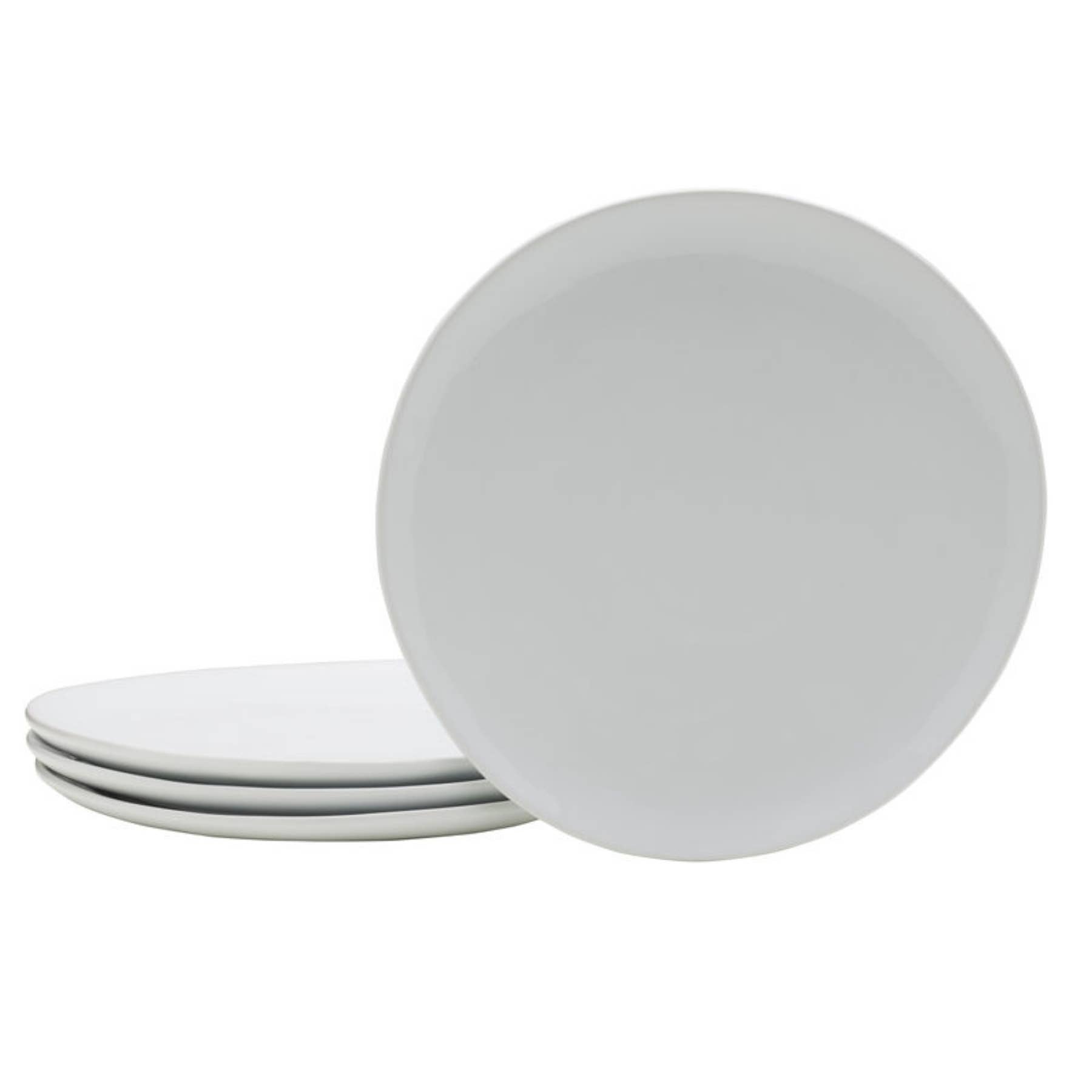 Everyday White Organic Dinner Plate Set 4