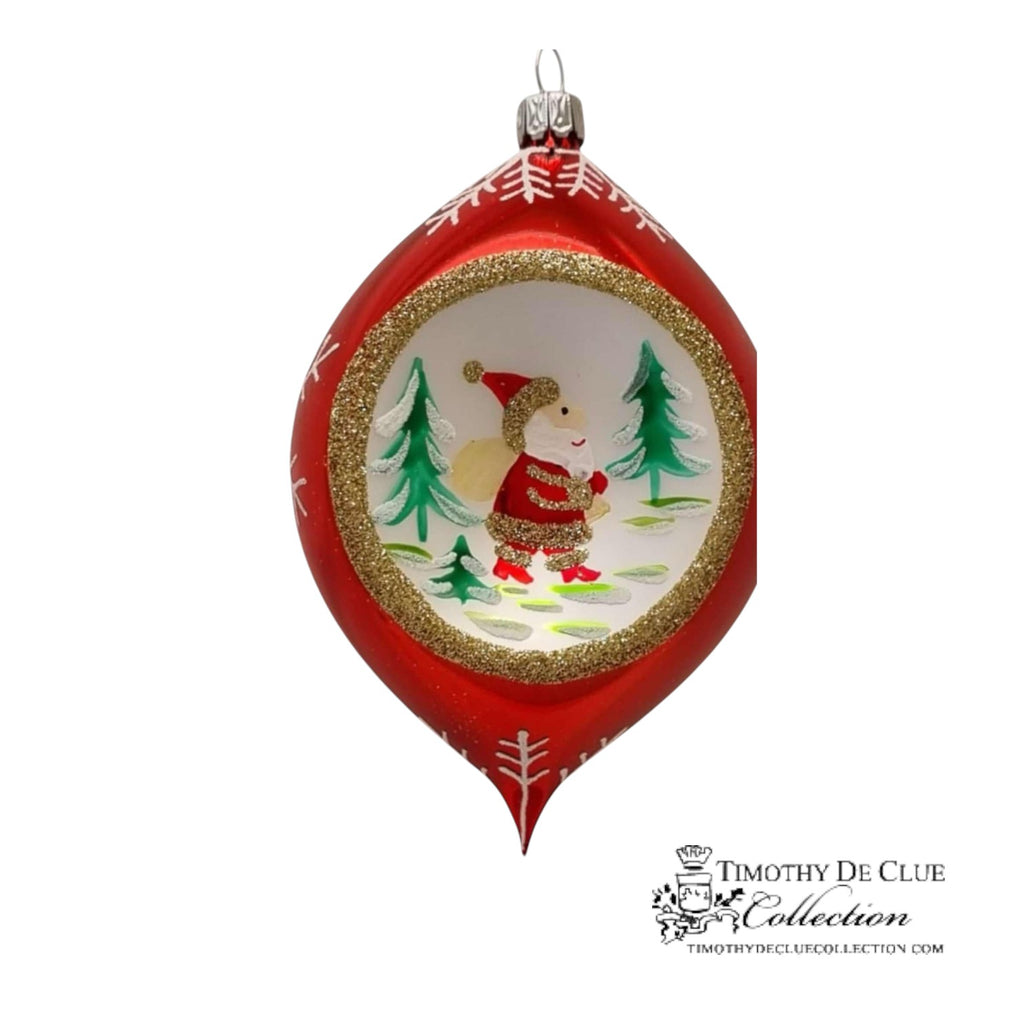 Weinachtsmann 3.25 in Tear Drop-Exclusive Christmas Ornament