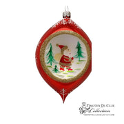 Weihnachtsmann Santa  3.25 in Tear Drop-Exclusive Christmas Ornament