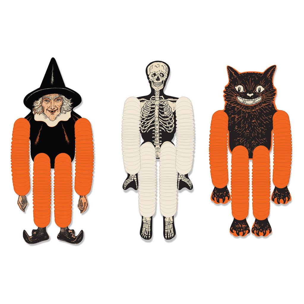 Vintage Inspired Halloween Tissue Dancers 14". 3/pkg