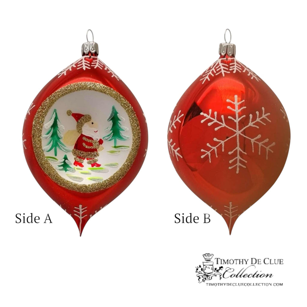 Weinachtsmann 3.25 in Tear Drop-Exclusive Christmas Ornament