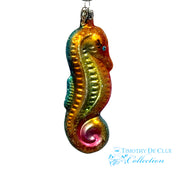 Salty Sparkle Seahorse- German Glass Ornament Christmas Collection