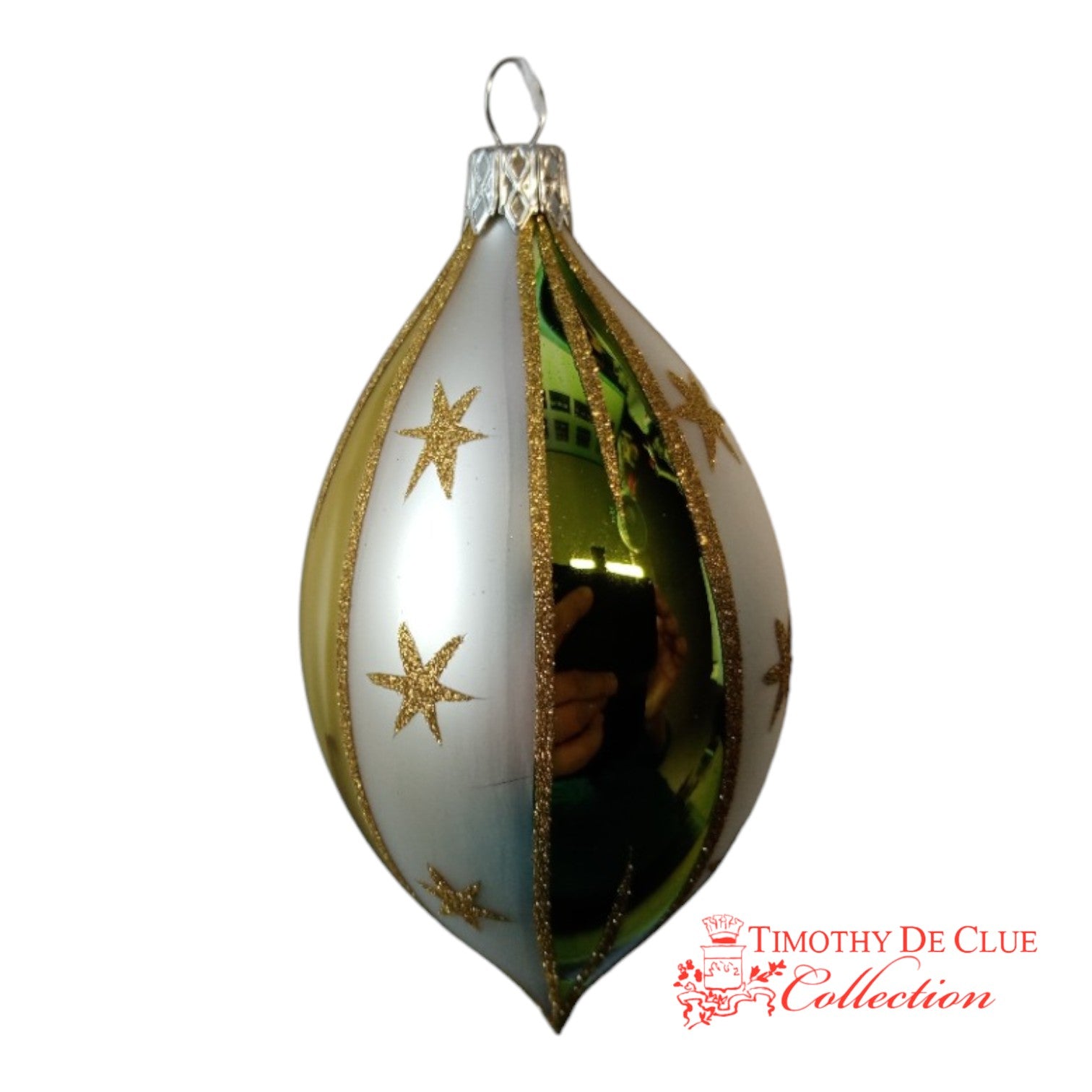 North Star Stripe Ornament Set 6 - De Clue Exclusive Christmas Collection