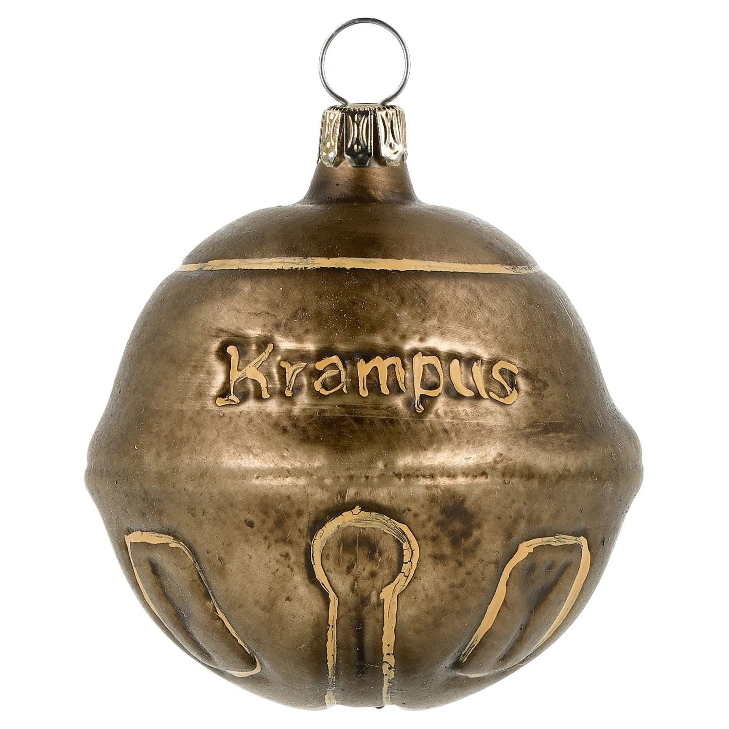 Krampus Bell Glass Ornament- German Christmas Collection
