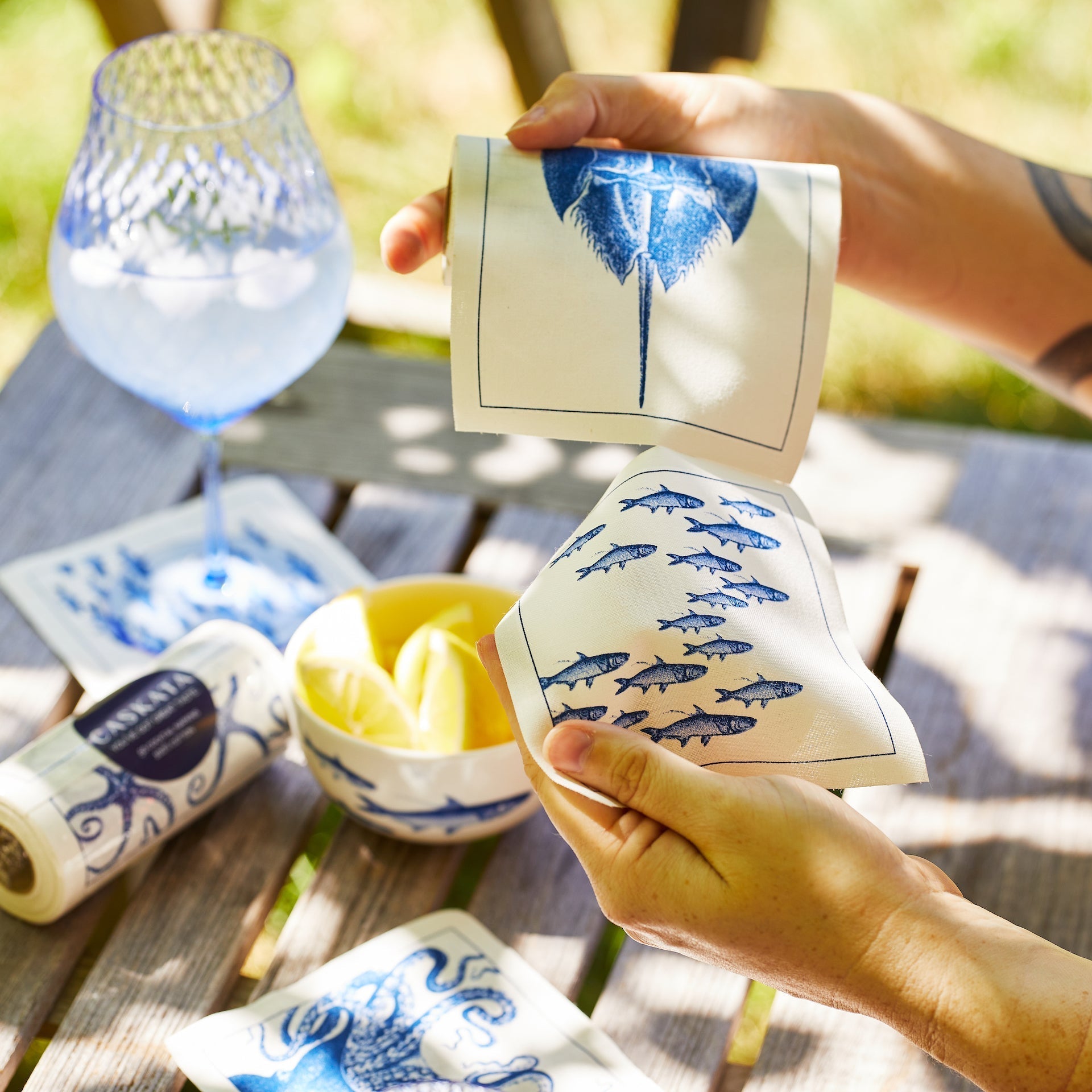 Coastal Cocktail Napkin Roll