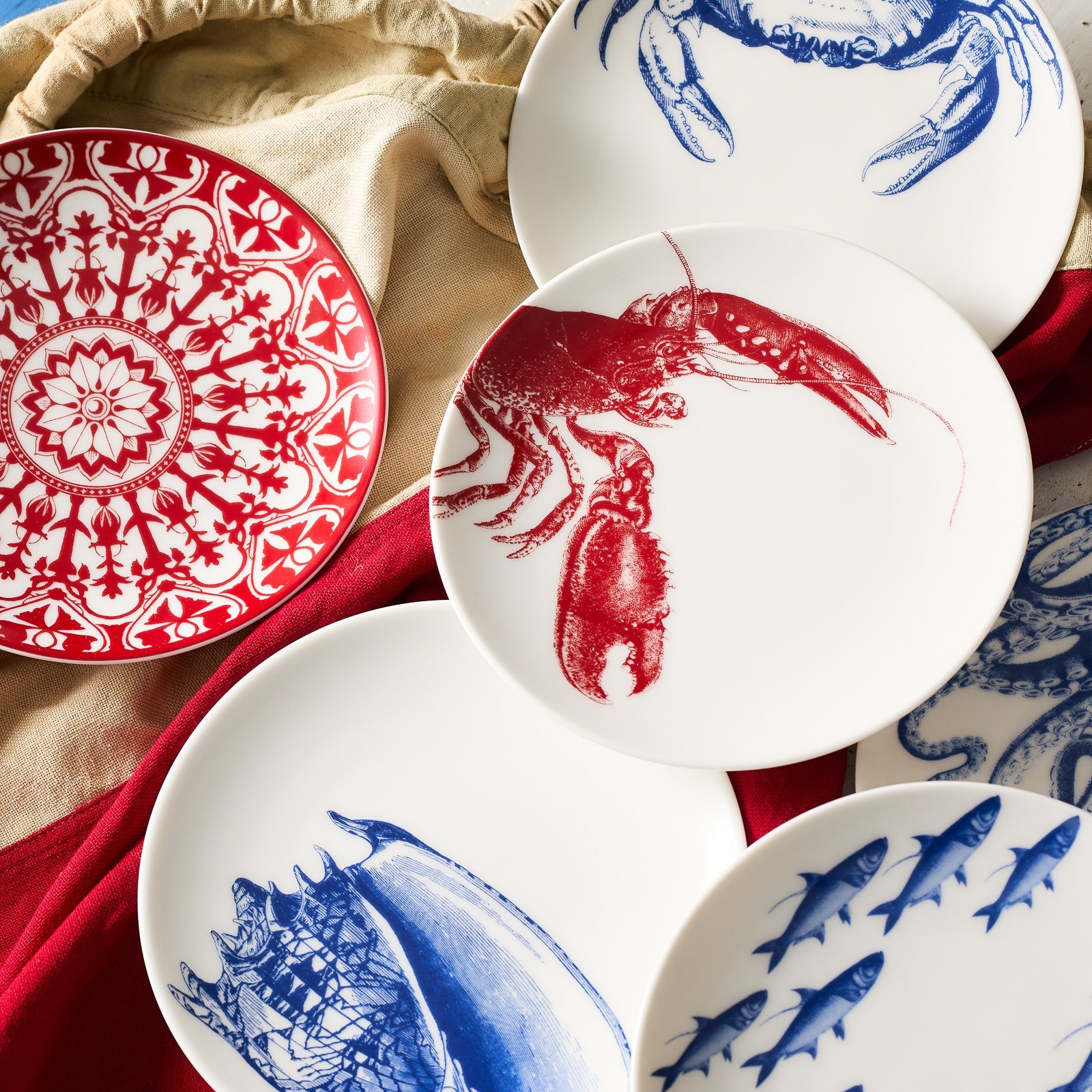 Lobster Small Plates, Set of 4