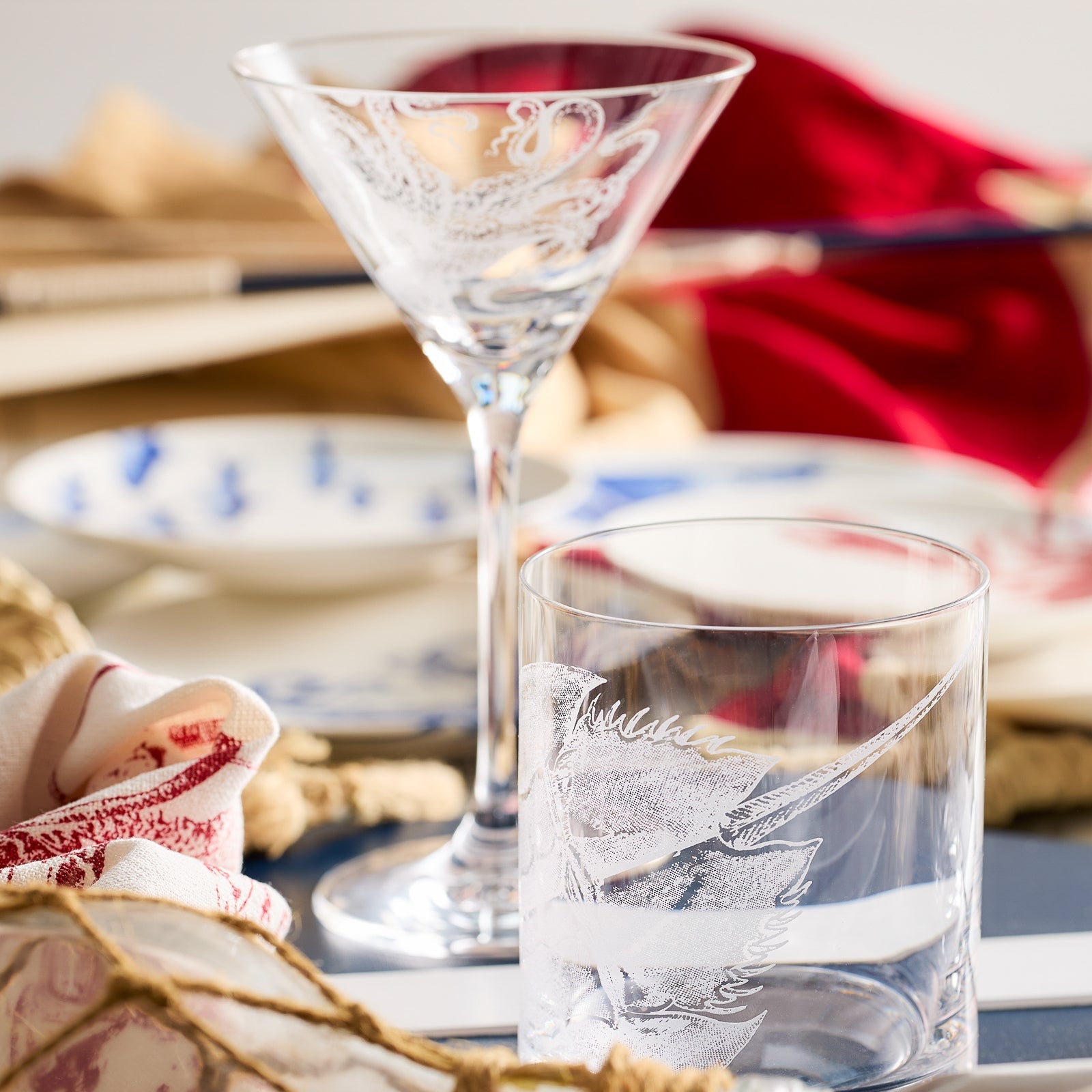 Horseshoe Crab Rocks Glasses, Set of 2