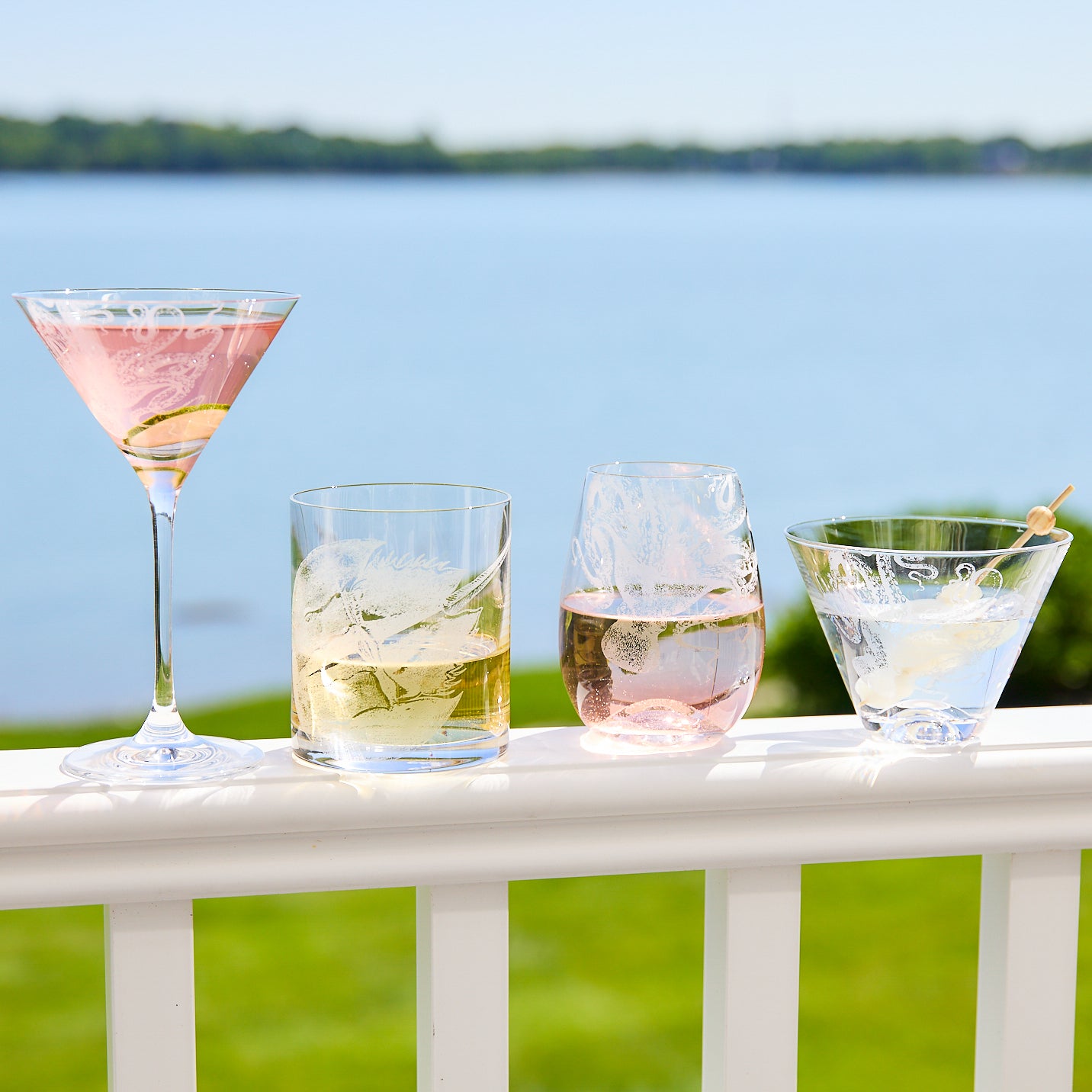 Horseshoe Crab Rocks Glasses, Set of 2