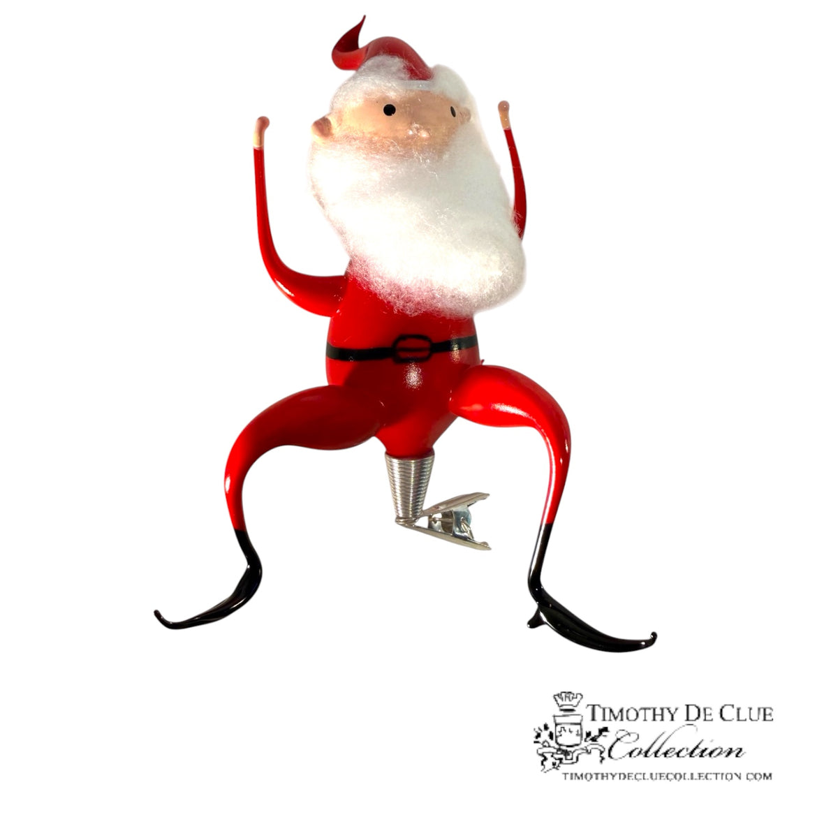 Free Blown Elf “Clang” 6 in clip on- Antik Baubles Christmas Ornament