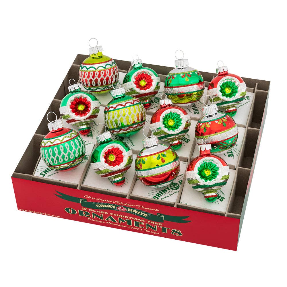 Holiday Glass Ornament – Splendor 12 Count 1.75" Rounds