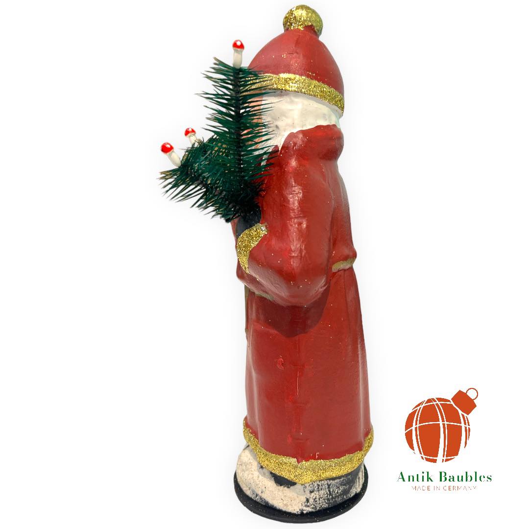 Father Olde Time - Paper Mache Belsnickle Santa Candy Container - Antik Baubles Christmas Decor