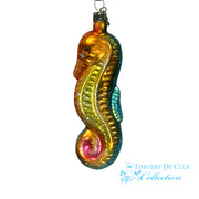 Salty Sparkle Seahorse- German Glass Ornament Christmas Collection