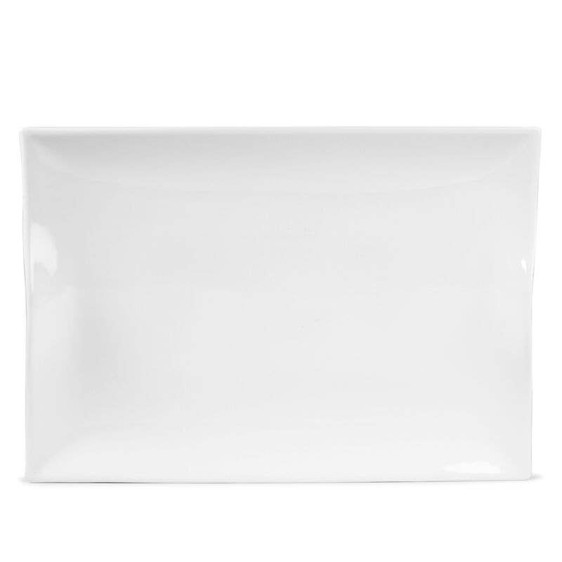 Everyday White Rectangular Serving Platter 18.25 Inches Timothy De Clue Collection