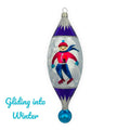Gliding into Winter 7.5 in Tear Drop- Antik Baubles Exclusive Christmas Ornament