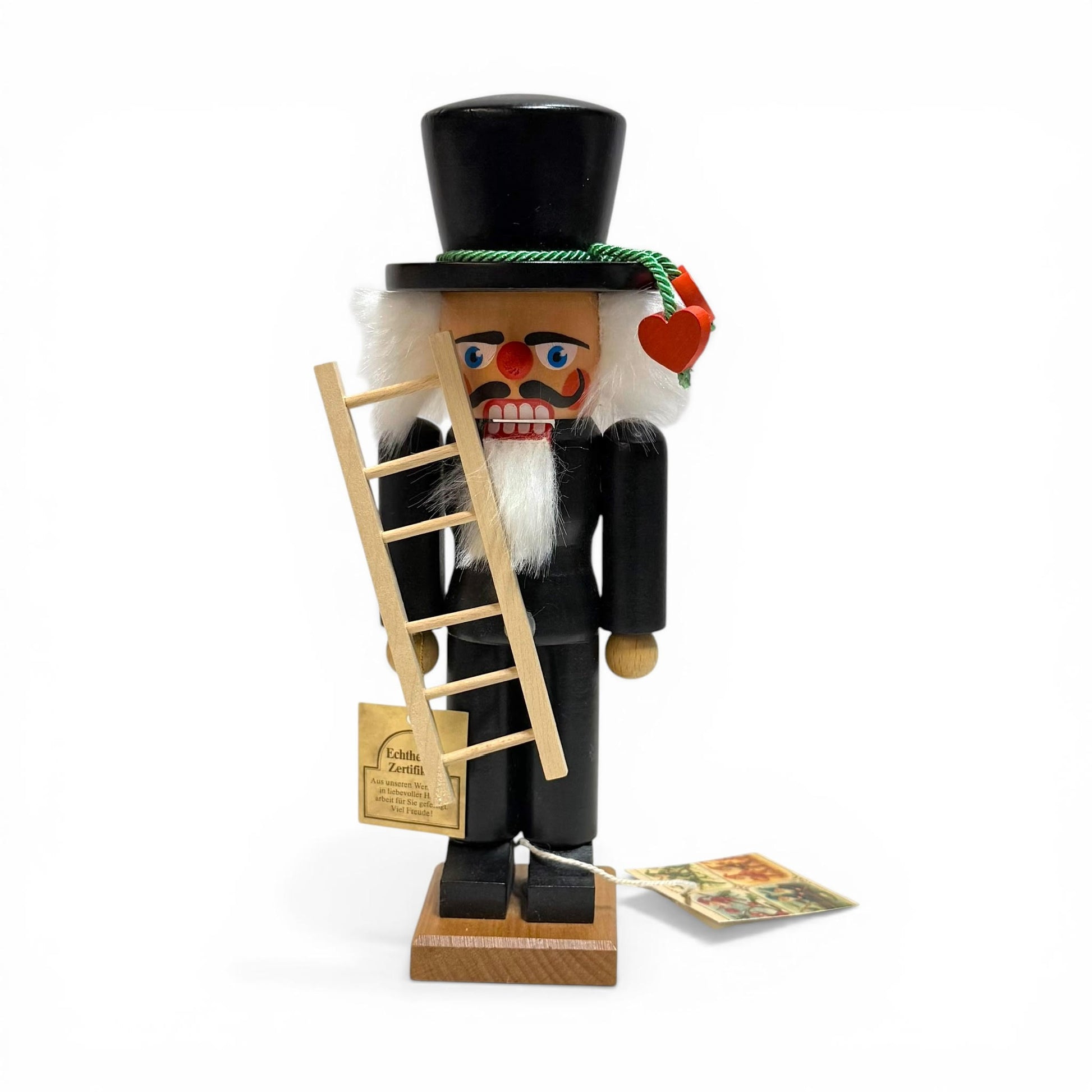 9" German Chimney Sweep Nutcracker - Holzkunst Christian Ulbricht