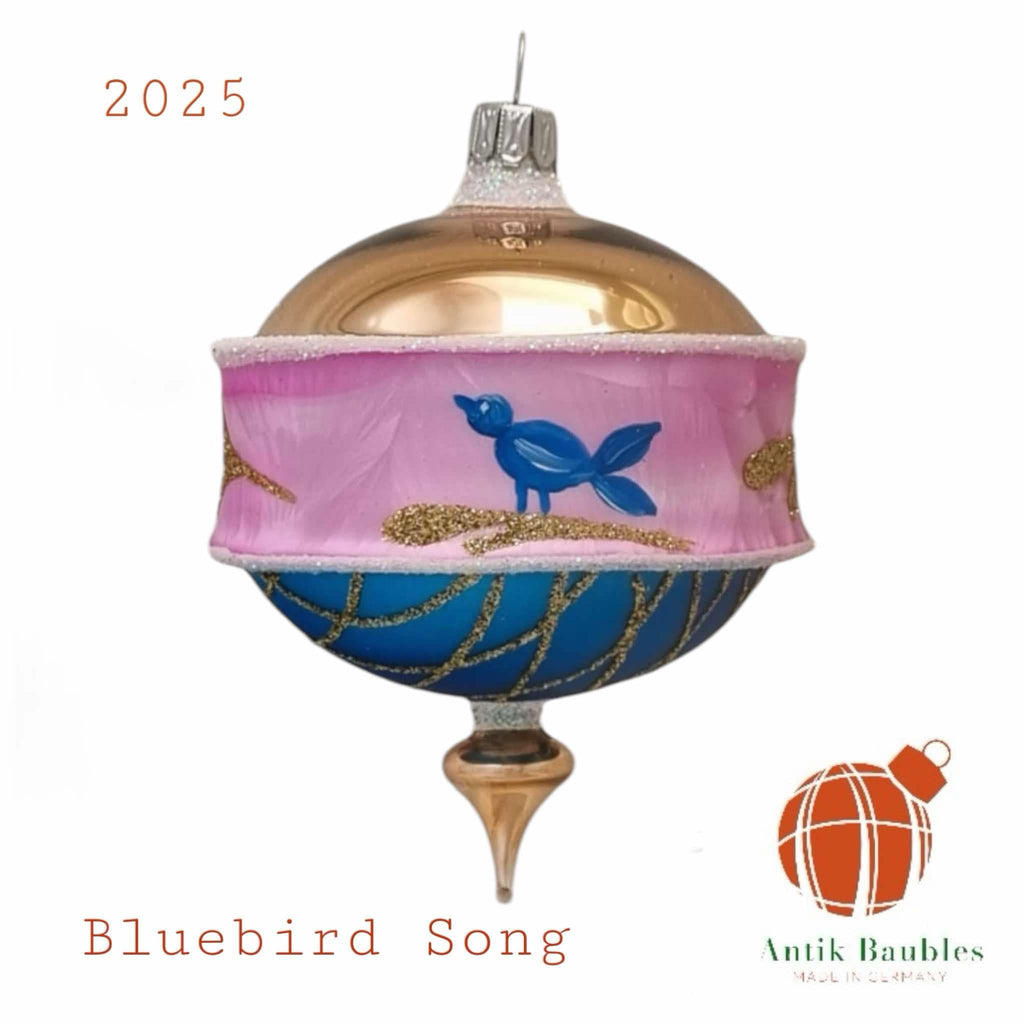 Bluebird Song 3.25 in Drop- Antik Baubles Exclusive Christmas Ornament