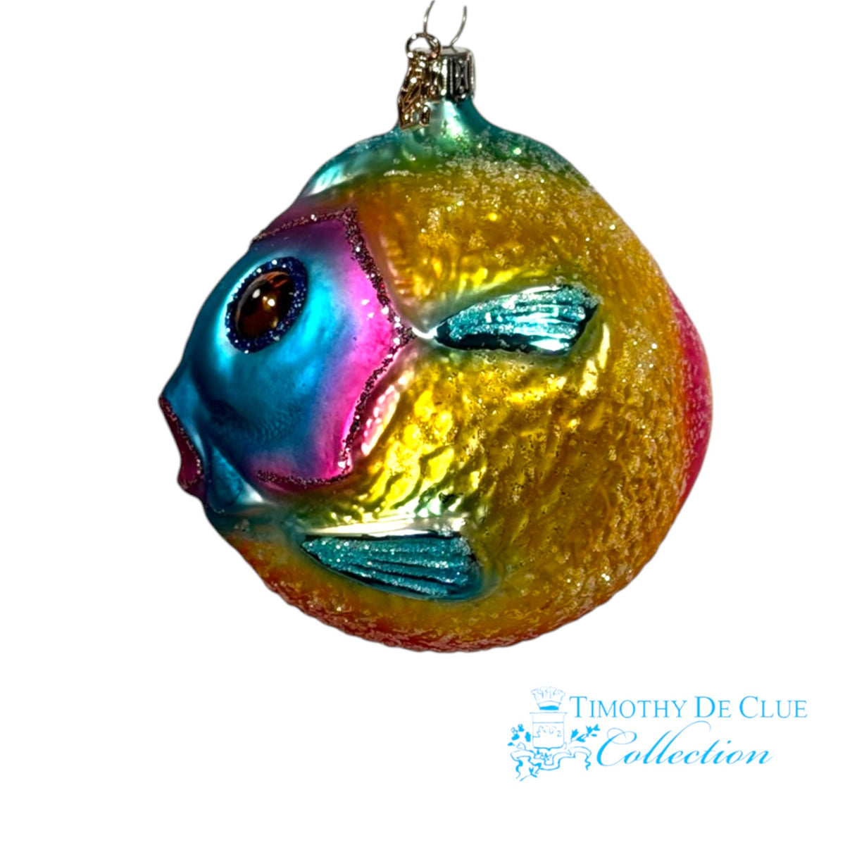 One Fish, Round Fish- German Glass Ornament Christmas Collection